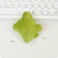Plush wrist protector mouse pad in blue colour on computer desk with keyboard