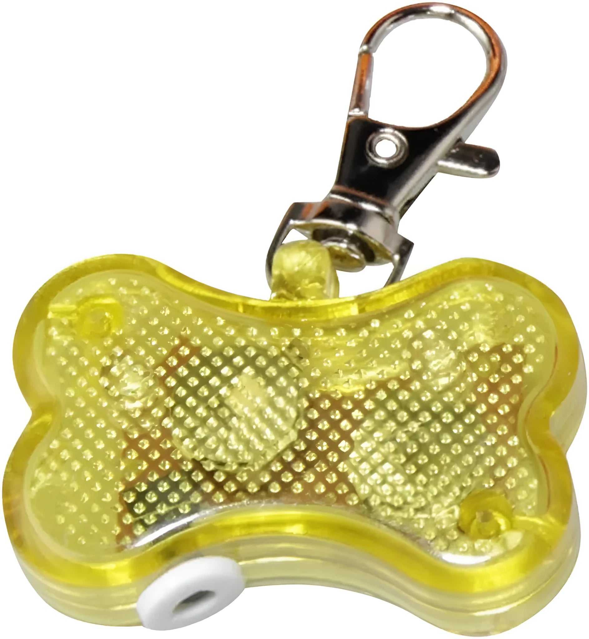 Small LED bone shaped pendant light for pets available in multiple colours with flashing modes