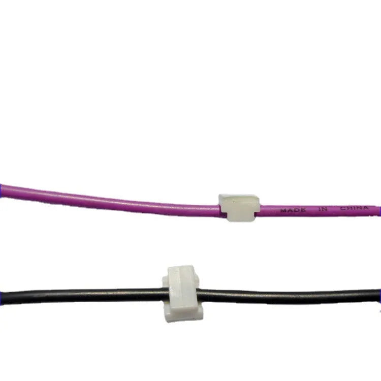 Black PA66 nylon automotive wiring clip for communication and LED cable management