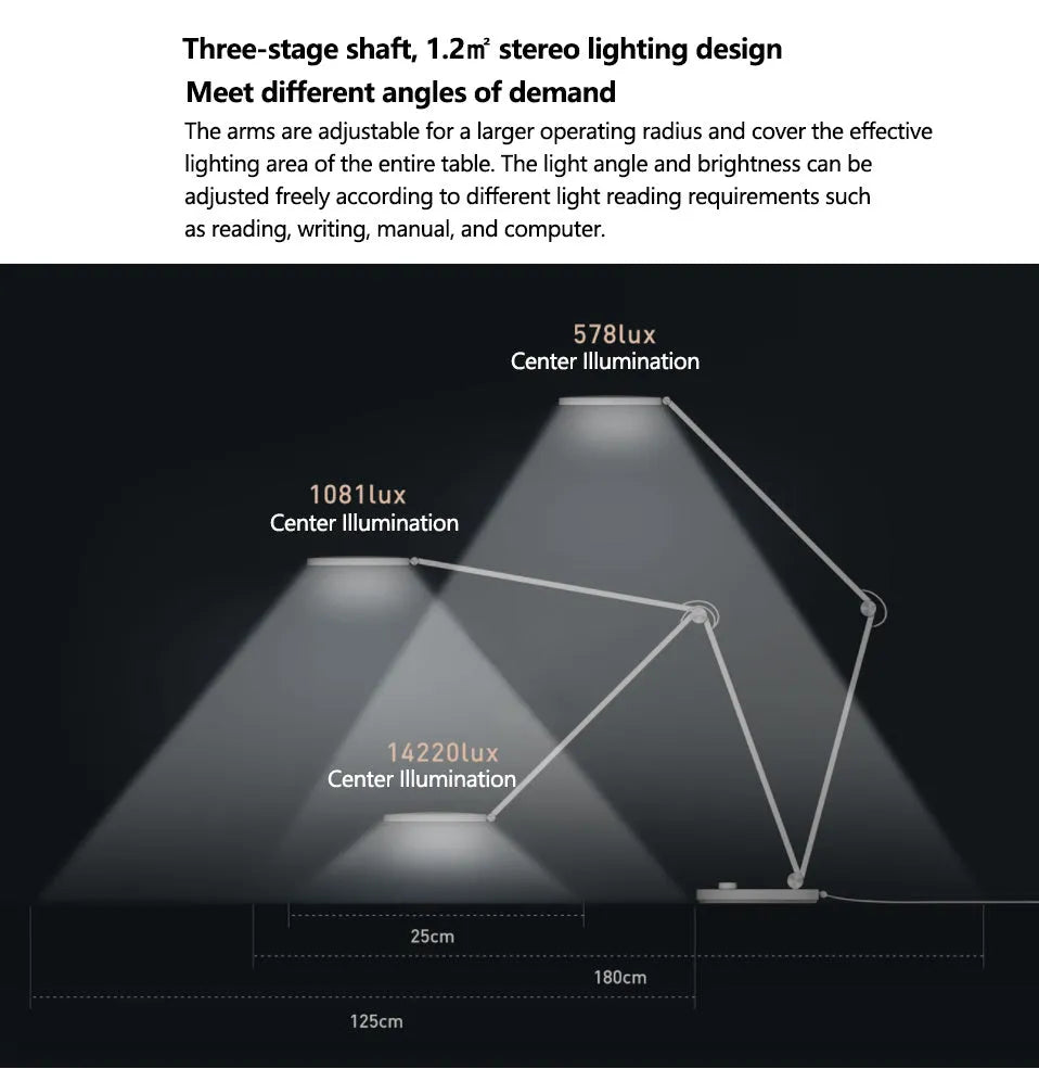 ProLED folding desk lamp with adjustable colour temperature shown on a wooden desk
