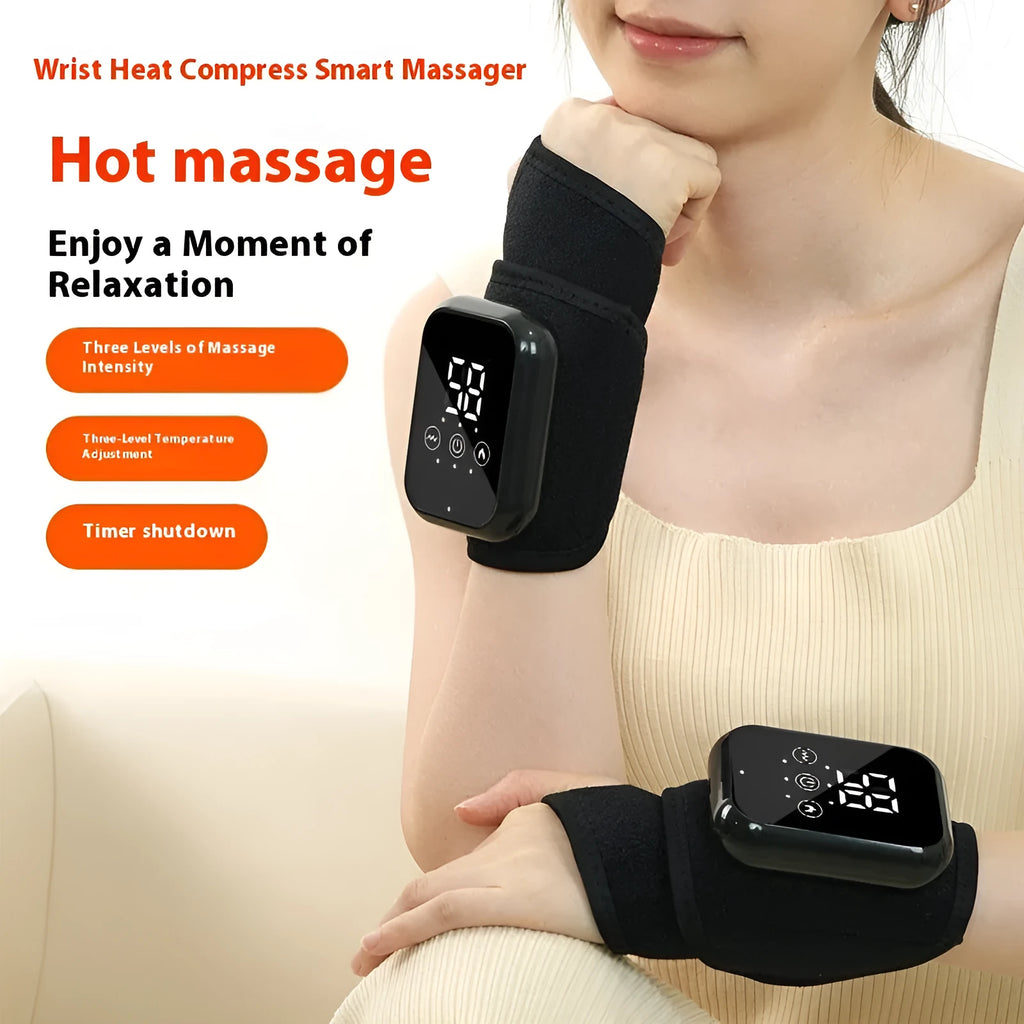 Electric heating ankle sleeve showing black and grey colour options with rechargeable heating function