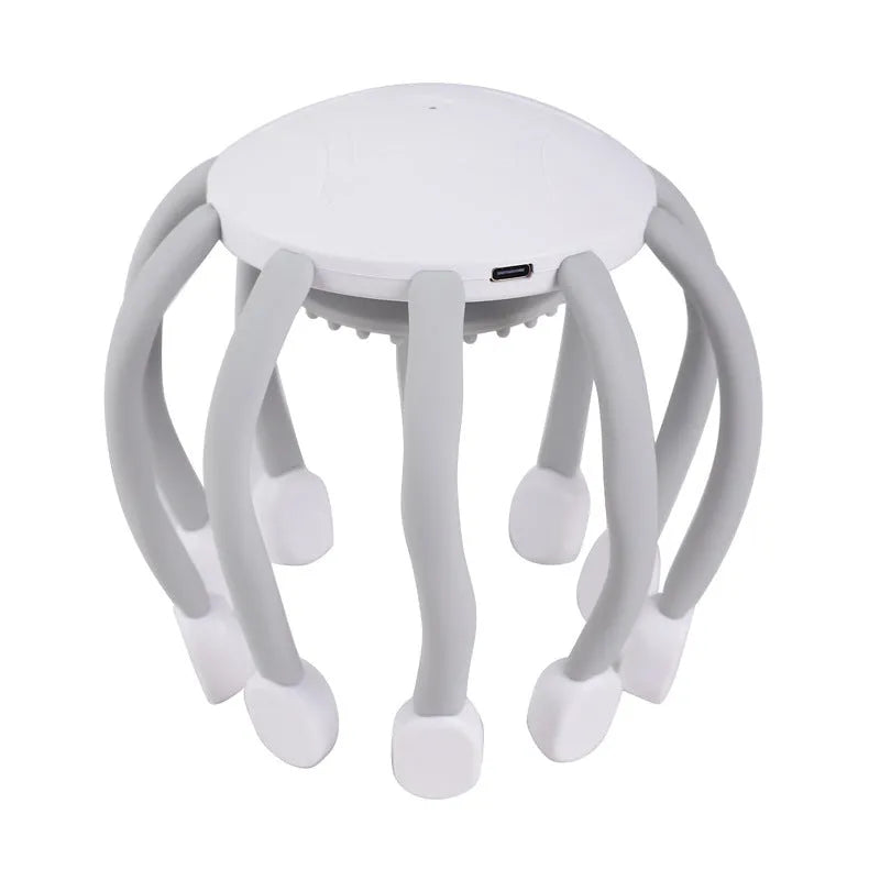 YK series USB-powered head massager showing black model with multiple massage claws