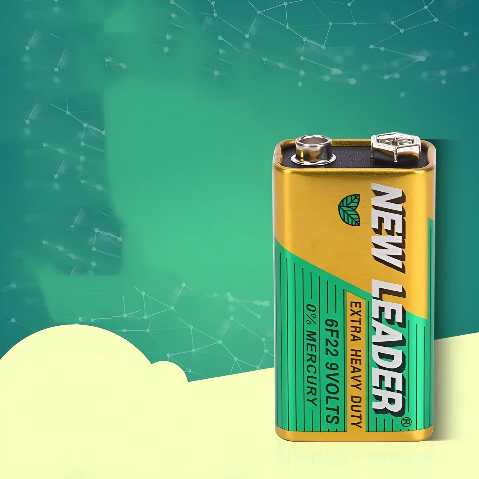 Xinlida 9V alkaline block battery for walkie-talkies and wireless microphones