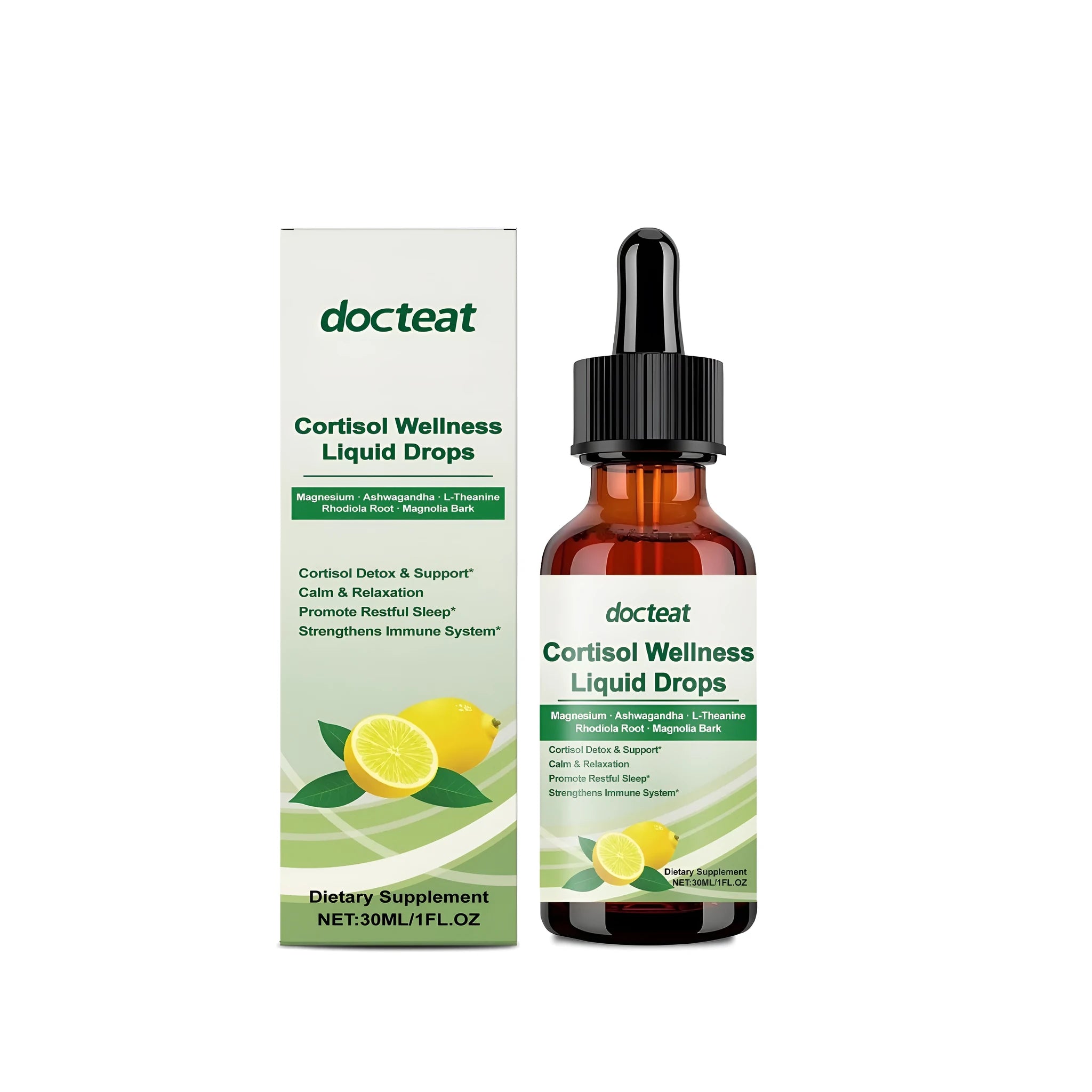 30 ml bottle of herbal supplement drops for body health regulation with traditional Chinese medicine extracts