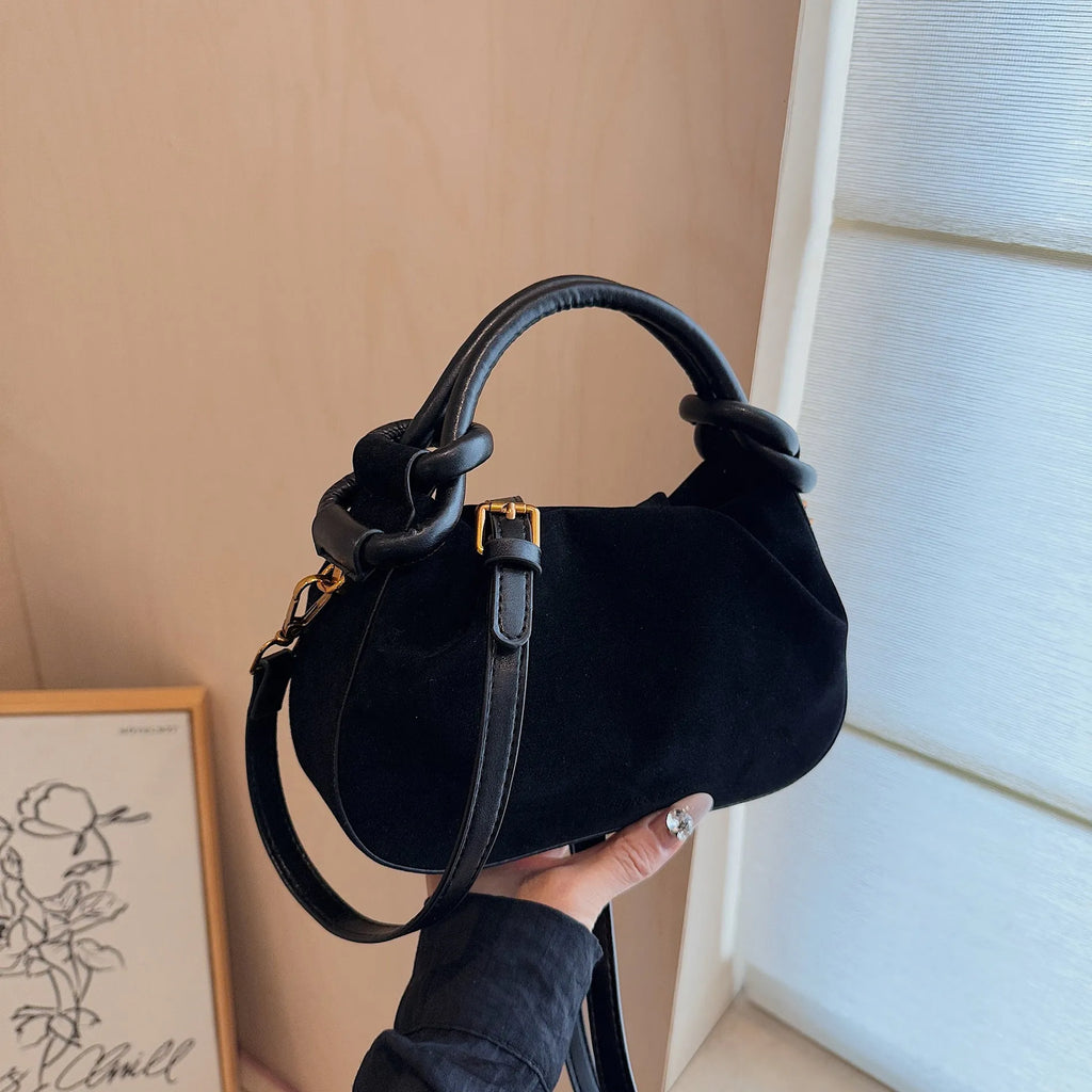 Women's retro PU flap shoulder bag, horizontal square shape, 22x7x13cm, available in black, red, khaki, brown, coffee.