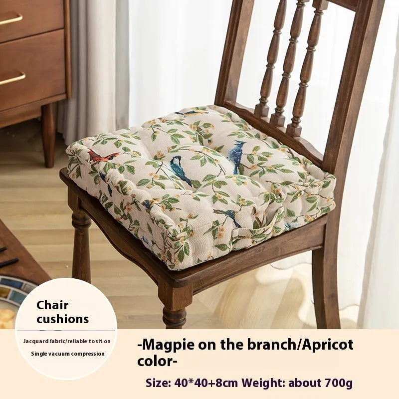American floral dining chair back cushion measuring 40x40cm with thick lumbar support
