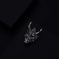 Men's vintage silver necklace with substantial 40mm zinc alloy pendant
