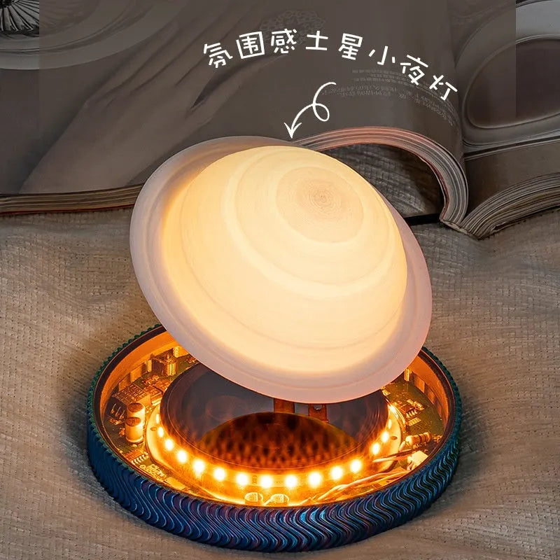 Magnetic suspension moon night lamp decorative ornament floating above surface