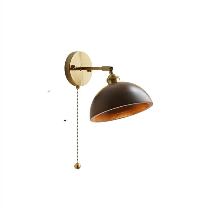 Nordic-style wooden wall mounted bedside lamp with a neutral design.