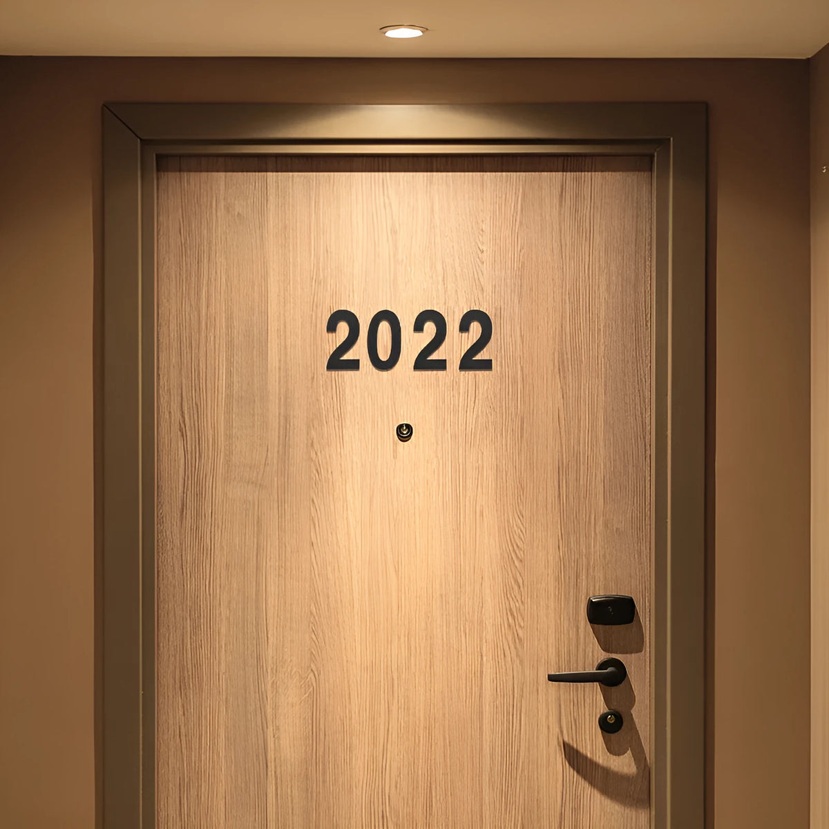 Black stainless steel adhesive house numbers and letters, each 7.5cm tall, for property identification.