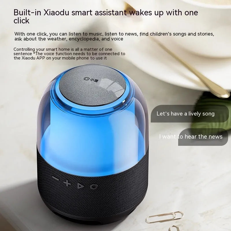 Portable Bluetooth speaker with memory card slot and built-in 2000 mAh battery in colourful version colours