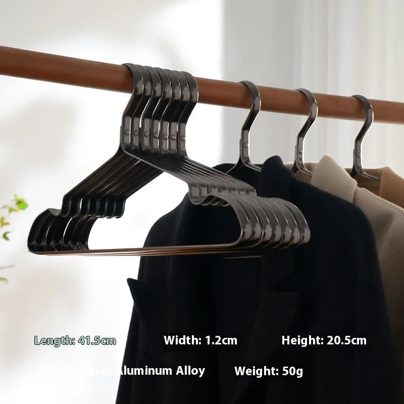 Black steel wire clothes hanger with non-slip coating for trousers and ties.
