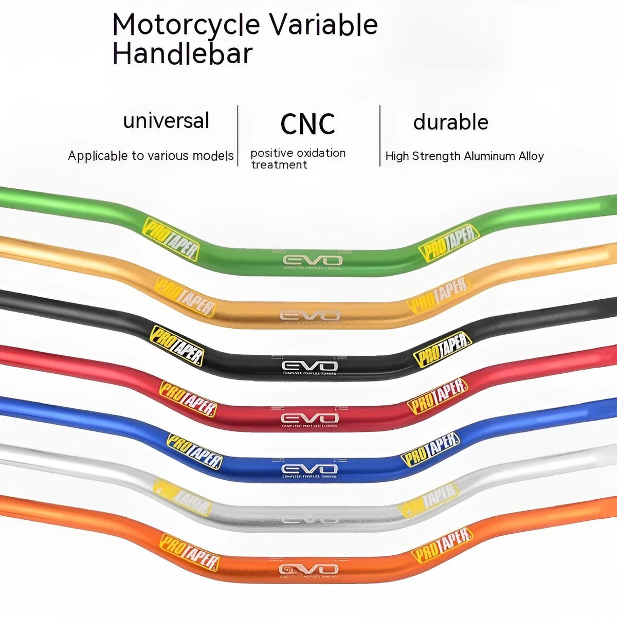 Orange aluminium motorcycle handlebar with 28mm diameter on a white background.