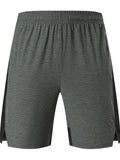 Men's stretch spandex shorts in black, blue or green with mid-waist design
