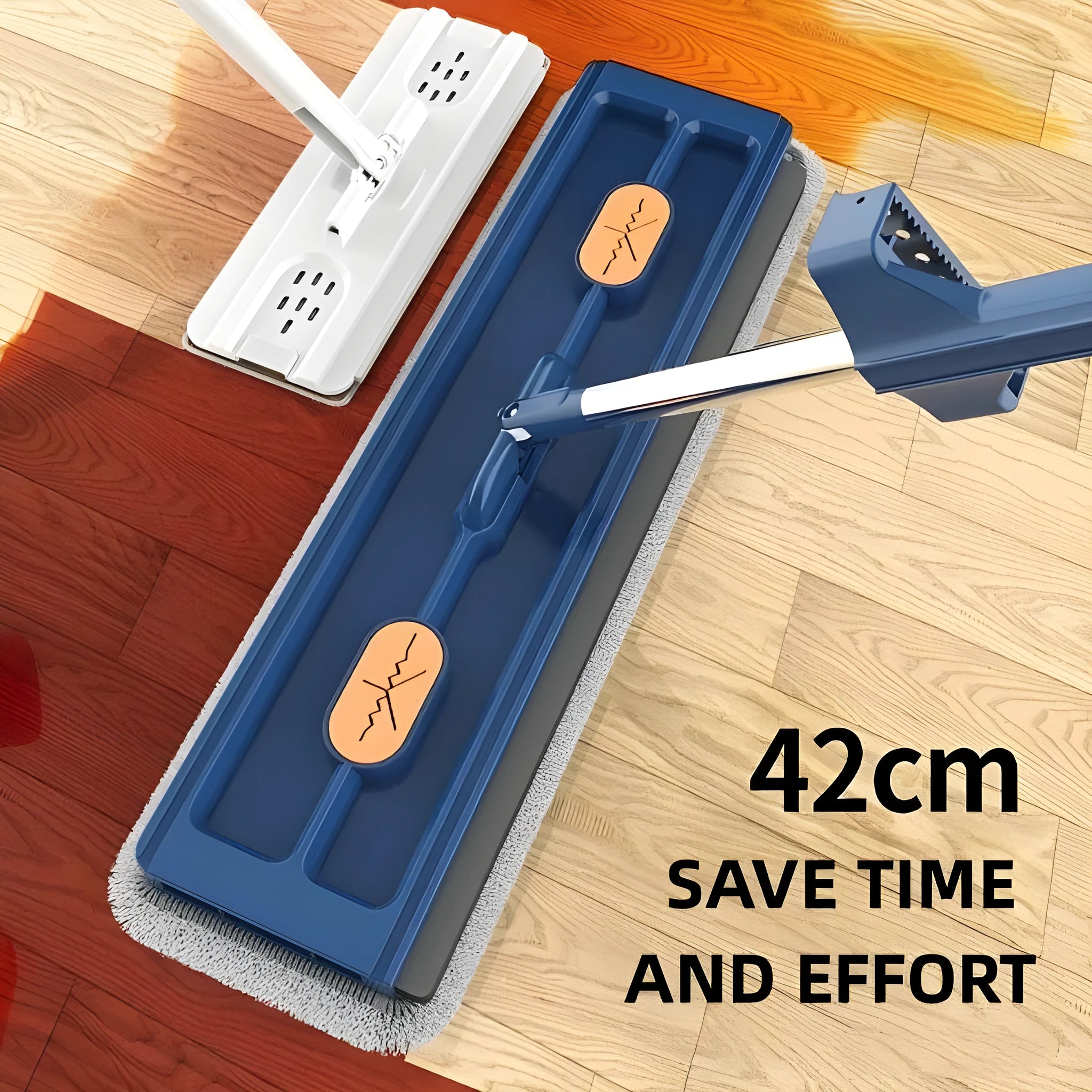 New style large flat mop with 360 rotating head and 137cm stainless steel handle for cleaning tile and wood floors