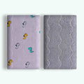 Double-sided cotton wool pet blanket in dinosaur pattern showing soft textured surface