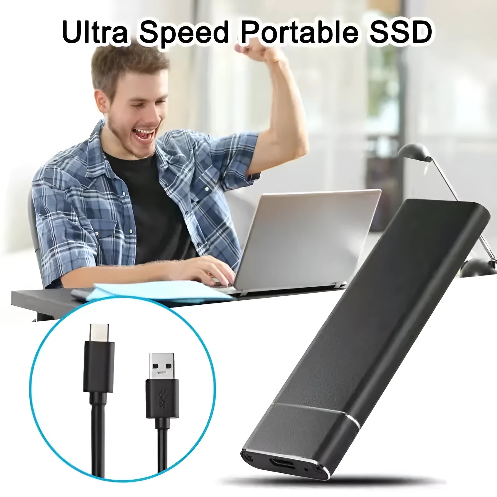6TB external mobile hard disk with ultra-thin metal shell in multiple colour options