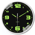 8 inch luminous wall clock with modern design in plastic construction