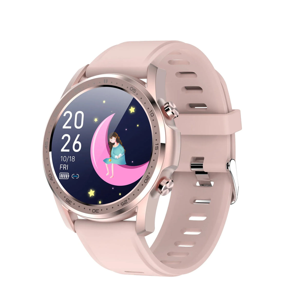 Youth2 Smart Bracelet with body temperature display on a 1.3-inch screen in a black zinc alloy case.