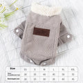 Lambswool grey dog fleece vest with wool lining for autumn and winter pet warmth