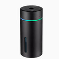 Aluminium car humidifier diffuser with night light, 260ml capacity, 66mm cube design