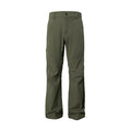 Men's straight-leg casual trousers in a neutral colour on a hanger, showing the mid-waist and elasticated waistband detail.