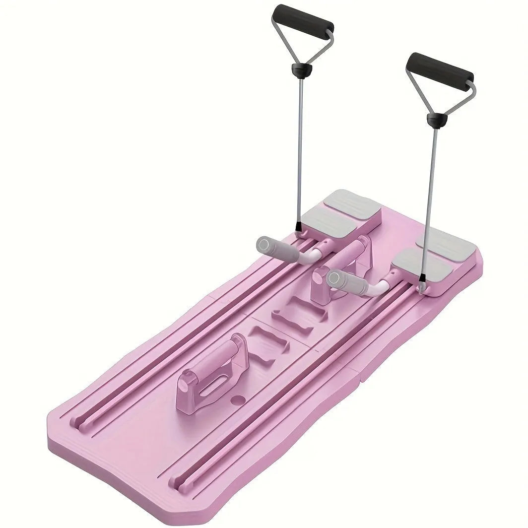 Blue and pink ABS plastic fitness board for core exercises at home