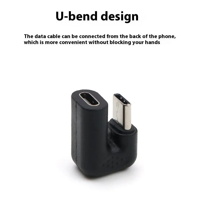 Plastic male to female adapter extension cable with U-bend adapter style for mobile devices