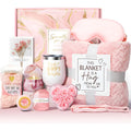 Aromatherapy bath gift set in a modern simplicity style plastic box.