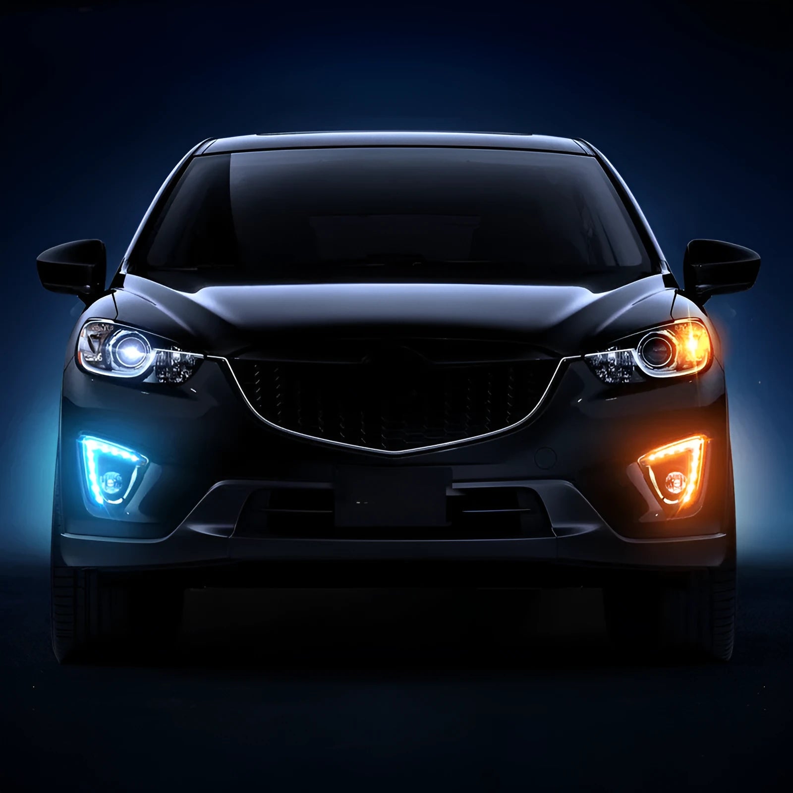 Mazda CX-5 daytime running light LED lamp with electroplated white light and turning yellow option