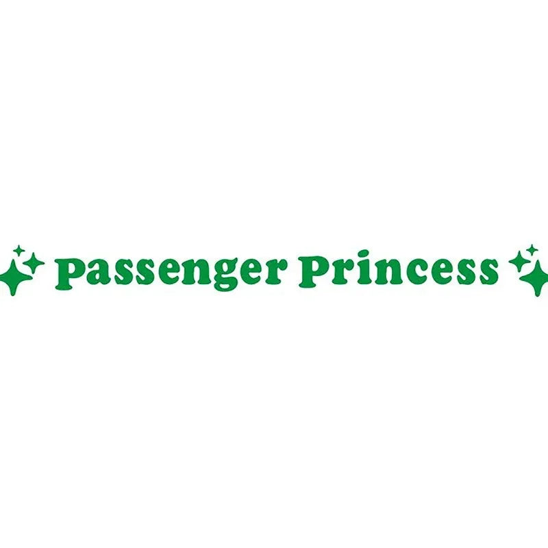 Passenger princess rearview mirror decorative sticker measuring 12.5 cm in reflective colours