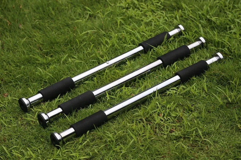 Steel adjustable pull-up bar extended for door frame installation
