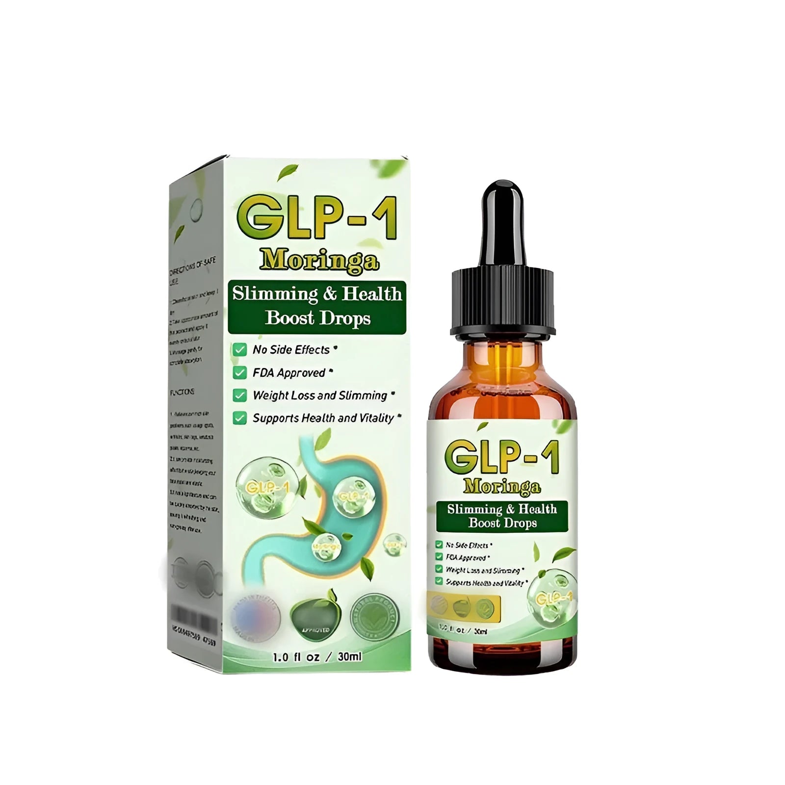30ml body supplement bottle with liquid formula for energy support and 24-month shelf life