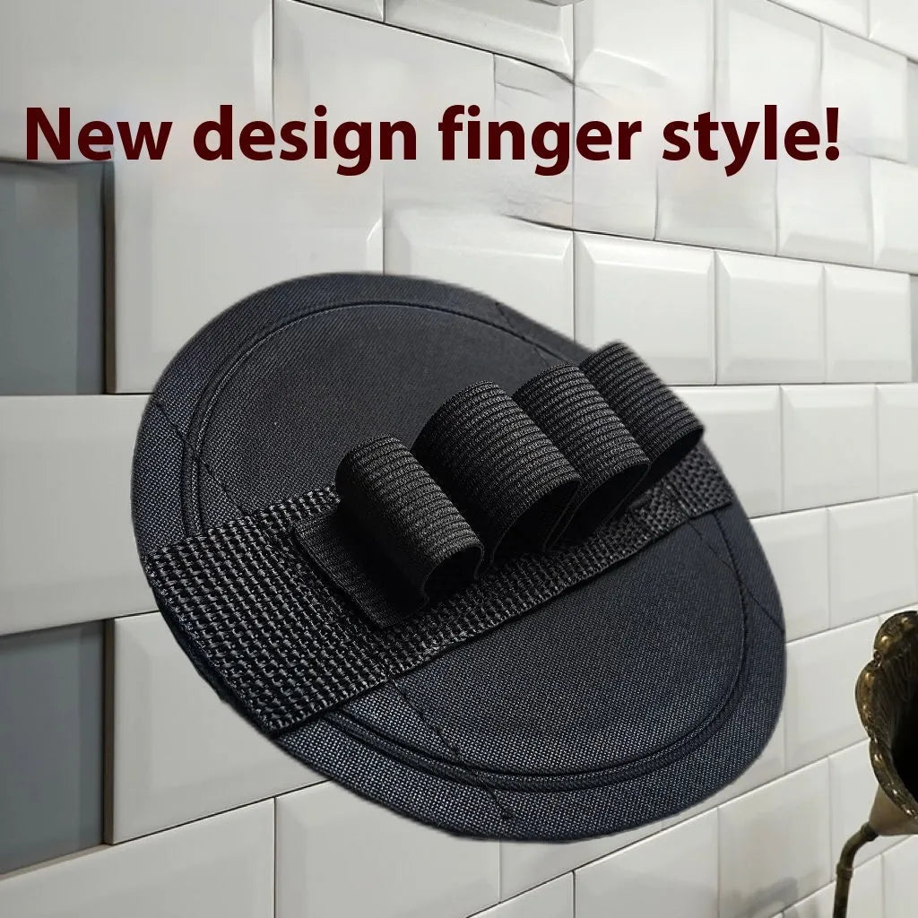 Women's natural rubber bath gadget finger style in round cake colours with bath towel
