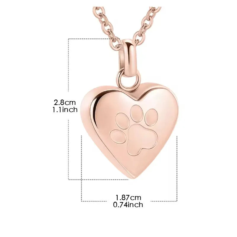 Silver titanium steel heart pendant necklace that opens, used as a cremation casket.