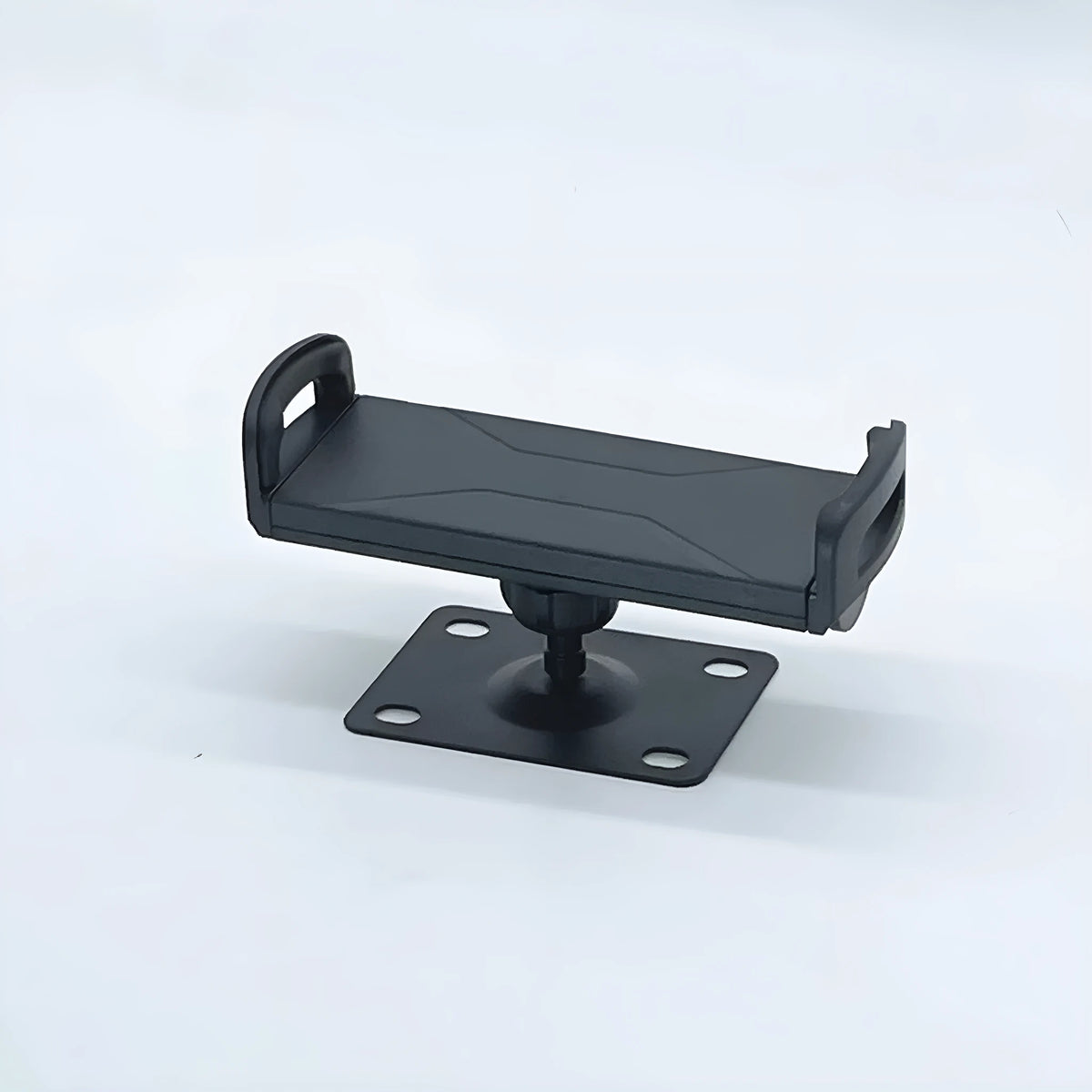 Universal alloy wall rack for tablet and large mobile phone, shown as a wall hanging bracket for home or office use