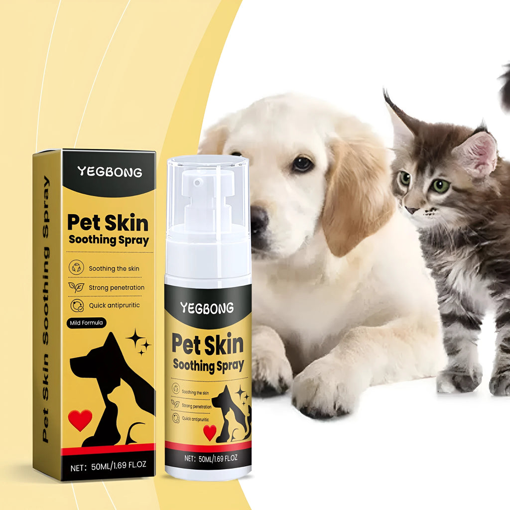 50ml pet skin care spray bottle with tea tree oil, lavender oil, glycerin, and silver ion for dogs and cats