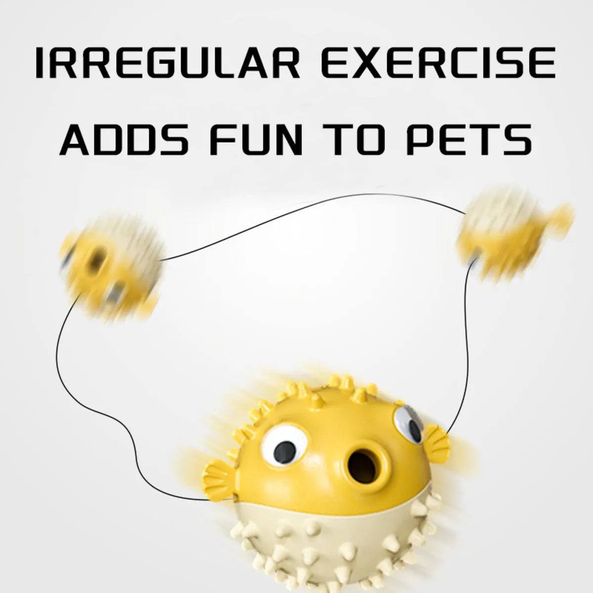 Yellow vinyl fish-shaped dog chew toy with textured surface for aggressive chewers.