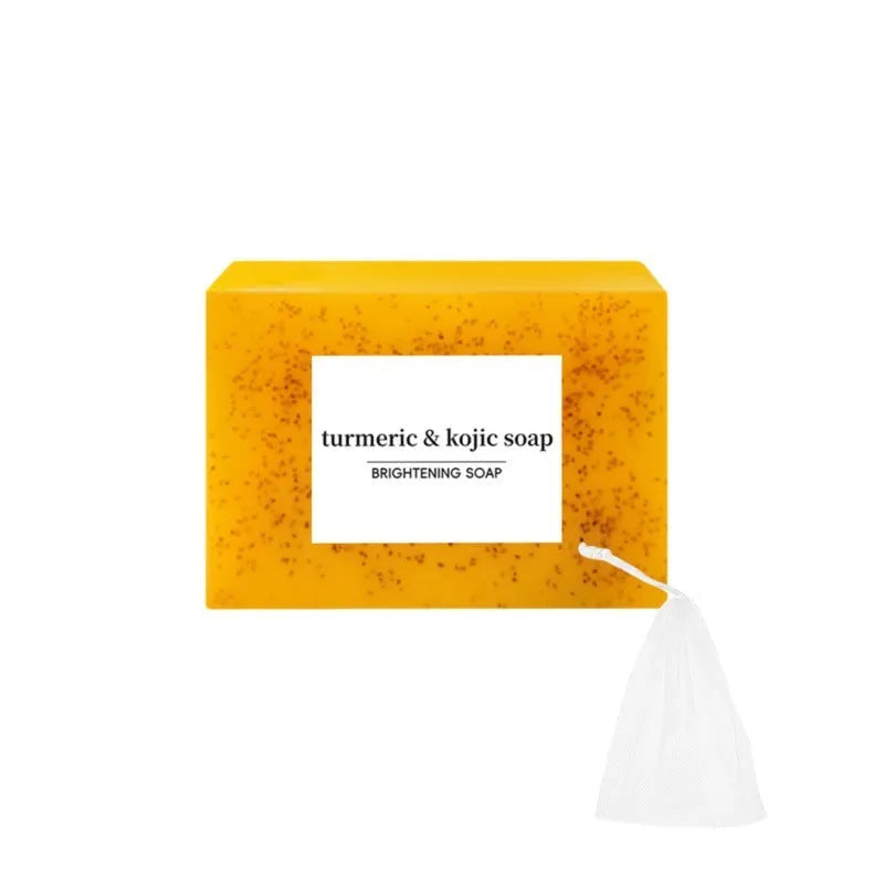 Turmeric facial cleansing set with ginger soap and 30 cleansing pads for complete skincare