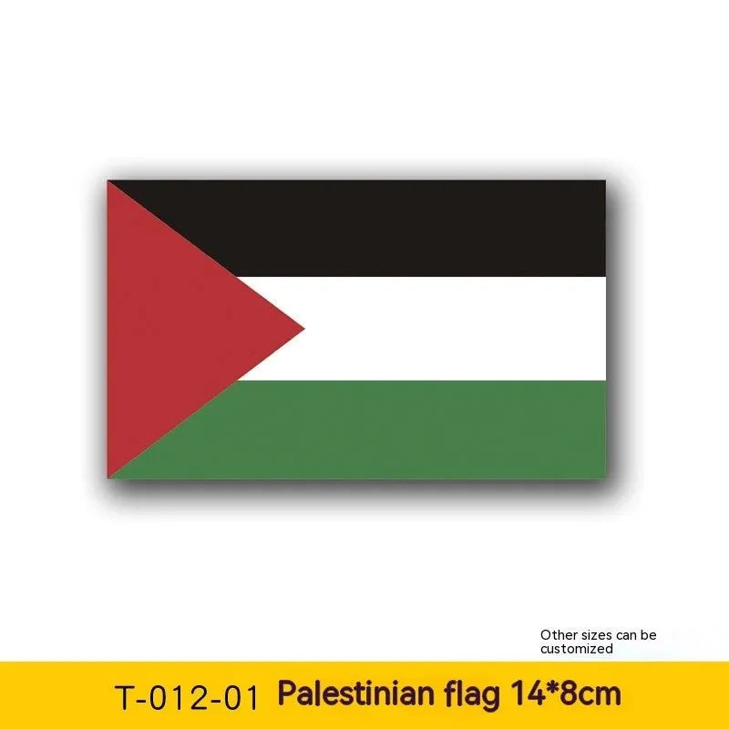 Palestinian flag car decal sticker on vehicle window with three colour option examples