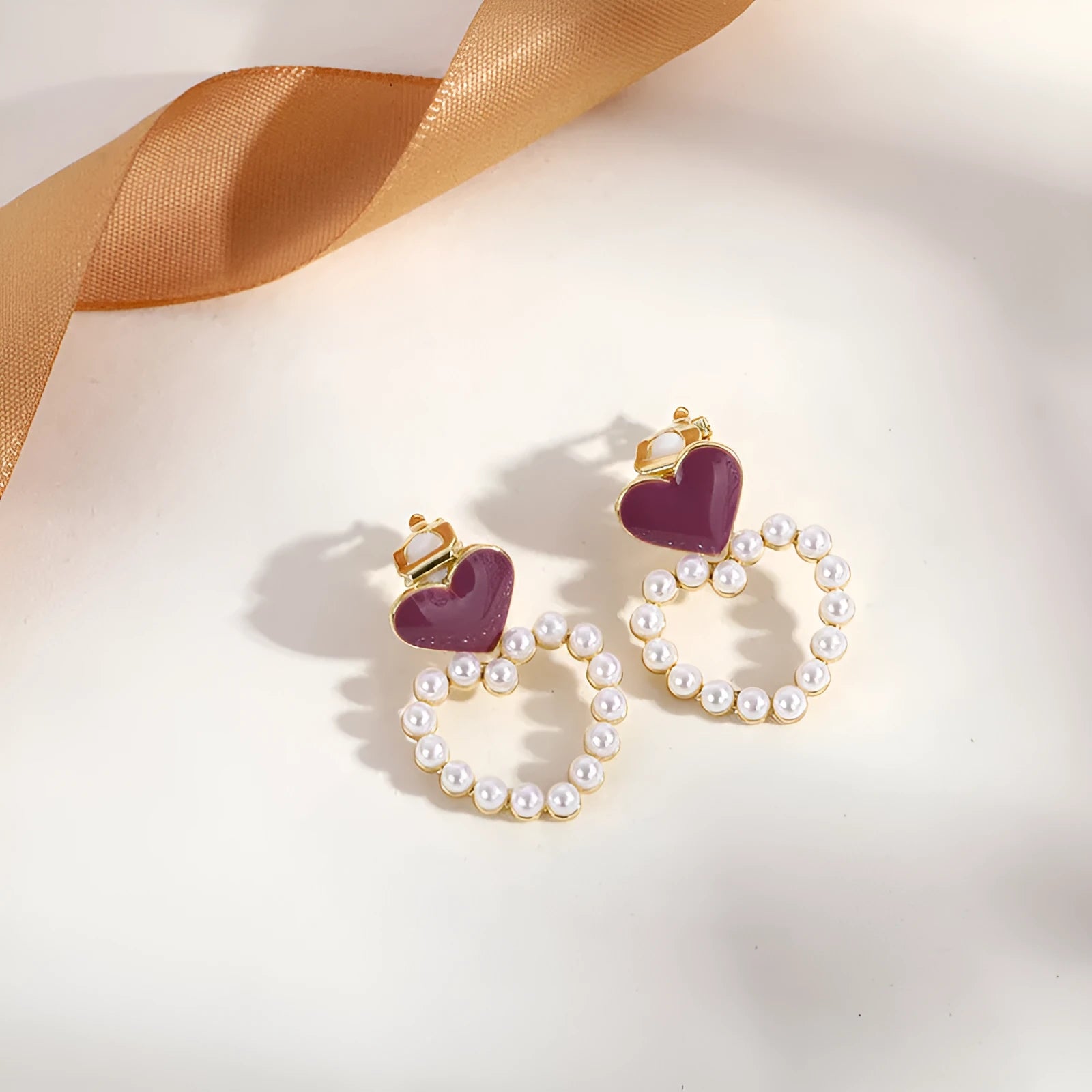 Geometric tassel ear clips for non-pierced ears in brass and stainless steel