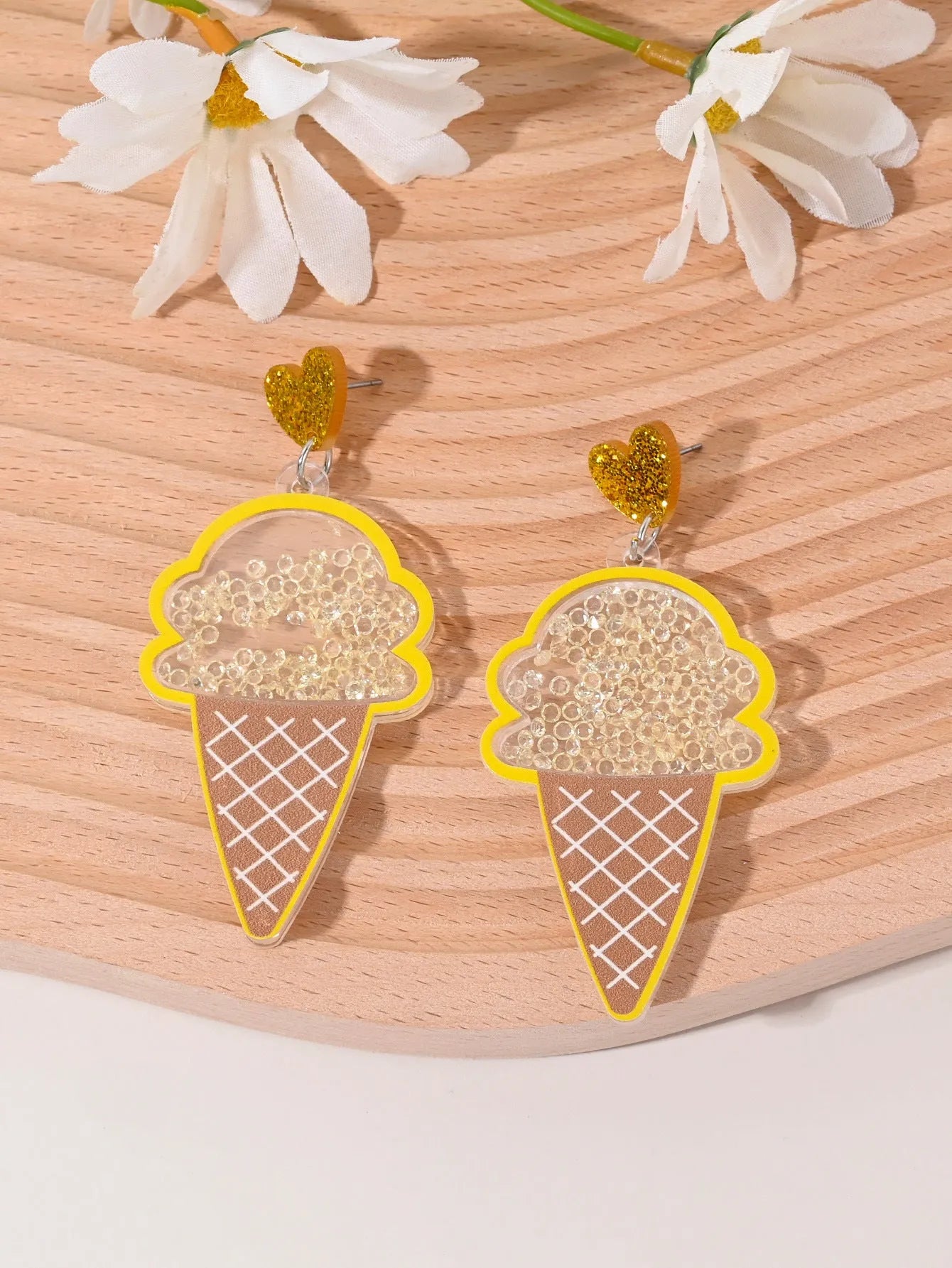 Pastoral style fruit shaped acrylic earrings for women with cherry, strawberry, watermelon designs