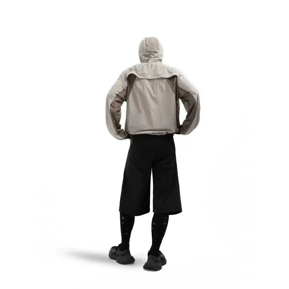 Thin mesh stitching nylon sun protective clothes in desert brown colour