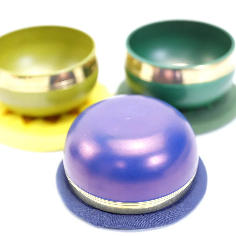 Handmade Himalayan singing bowl 7.8cm with mallet in colourful options for yoga meditation