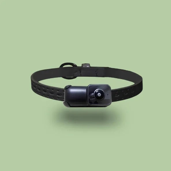 Black wireless neckband camera recorder with TYPE-C port for hands-free 1080P recording