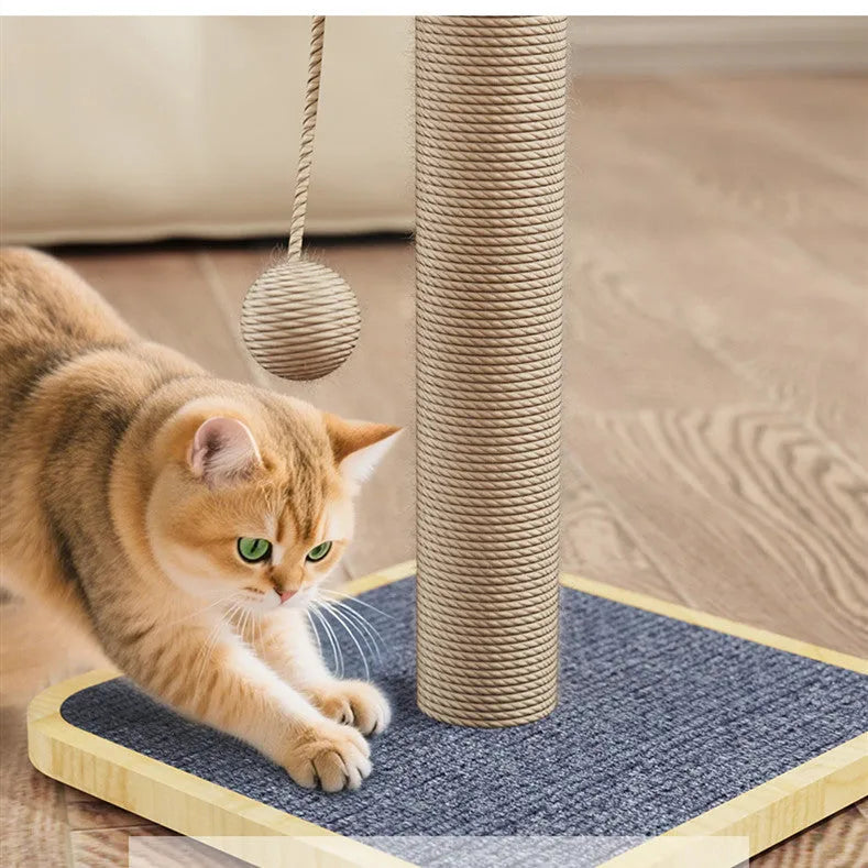 Windmill design cat climbing frame with scratch-resistant hanging ball toy
