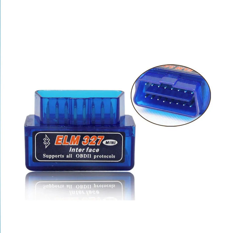 OBD2 Bluetooth fault code scanner with ELM327 chip for car engine diagnostics