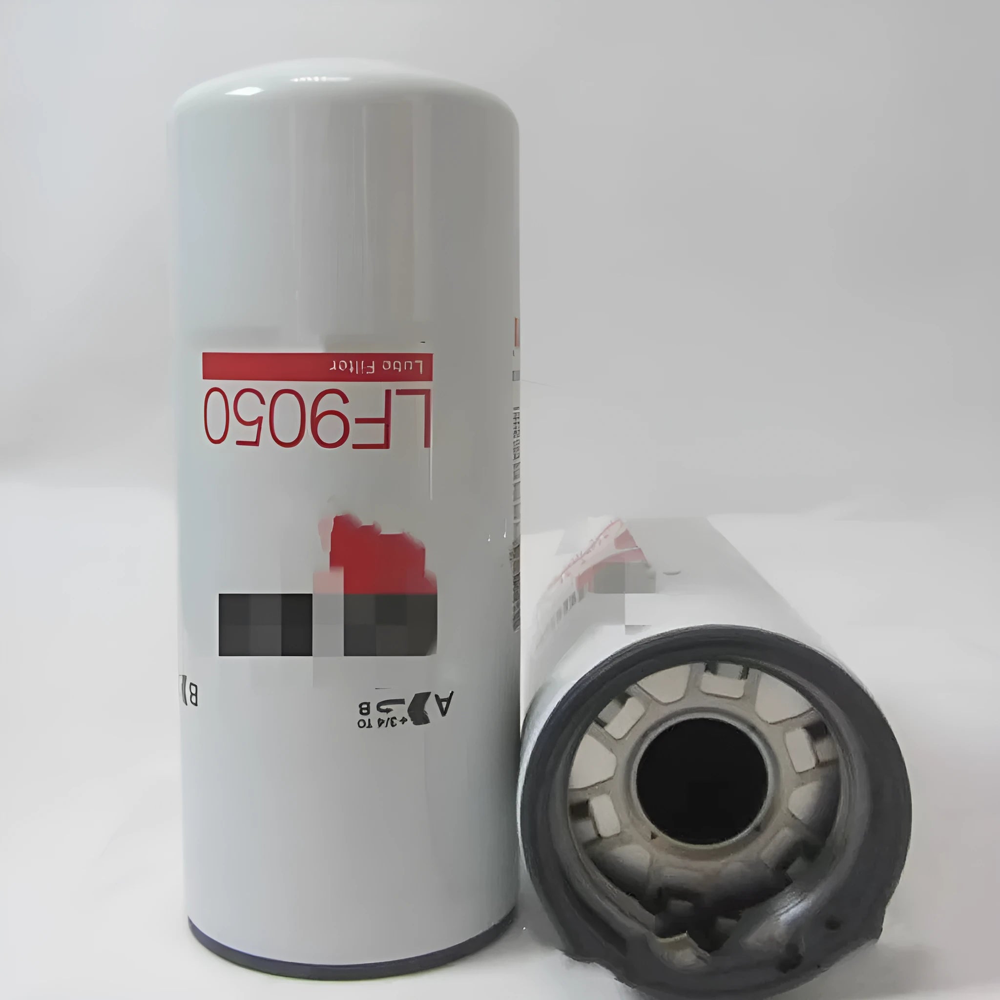 White metal diesel filter element with folding construction and 2mm inlet/outlet connections