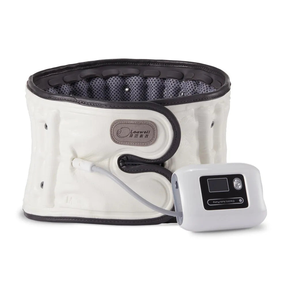 Automatic inflation lumbar support waist belt for back pain relief with adjustable medical strap