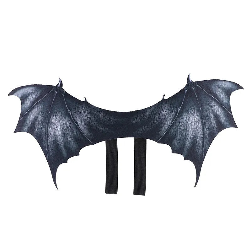Black cloth bat wings Halloween costume for cats and dogs in three size options